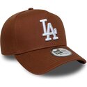 czapki-zakrzywiona-brazowy-snapback-e-frame-league-essential-los-angeles-dodgers-mlb-new-era