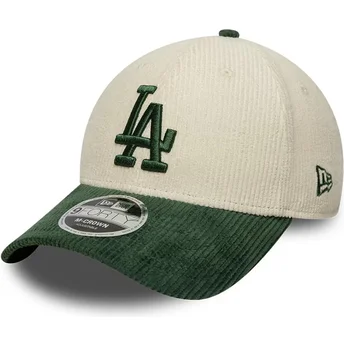 Czapki zakrzywiona beżowy snapback 9FORTY M-Crown Cord Los Angeles Dodgers MLB New Era