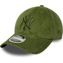 czapki-zakrzywiona-zielony-tasma-regulowana-9forty-m-crown-cord-new-york-yankees-mlb-new-era
