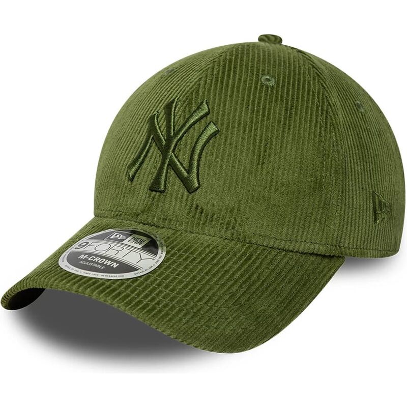czapki-zakrzywiona-zielony-tasma-regulowana-9forty-m-crown-cord-new-york-yankees-mlb-new-era