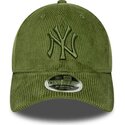 czapki-zakrzywiona-zielony-tasma-regulowana-9forty-m-crown-cord-new-york-yankees-mlb-new-era