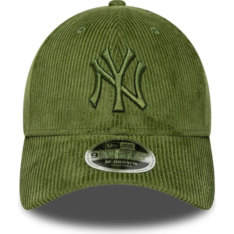 czapki-zakrzywiona-zielony-tasma-regulowana-9forty-m-crown-cord-new-york-yankees-mlb-new-era