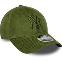 czapki-zakrzywiona-zielony-tasma-regulowana-9forty-m-crown-cord-new-york-yankees-mlb-new-era
