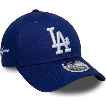 Czapki zakrzywiona niebieski snapback 9FORTY M-Crown Side Script Los Angeles Dodgers MLB New Era