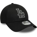 czapki-zakrzywiona-czarny-tasma-regulowana-9forty-metallic-outline-los-angeles-dodgers-mlb-new-era