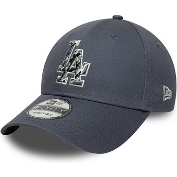 Czapki zakrzywiona szary taśma regulowana 9FORTY Outline Camo Los Angeles Dodgers MLB New Era