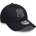 czapki-zakrzywiona-granatowy-tasma-regulowana-9forty-metallic-outline-new-york-yankees-mlb-new-era