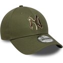 czapki-zakrzywiona-zielony-tasma-regulowana-9forty-outline-camo-new-york-yankees-mlb-new-era