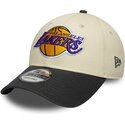 czapki-zakrzywiona-bezowy-tasma-regulowana-9forty-colour-block-los-angeles-lakers-nba-new-era