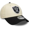 czapki-zakrzywiona-bezowy-tasma-regulowana-9forty-colour-block-las-vegas-raiders-nfl-new-era