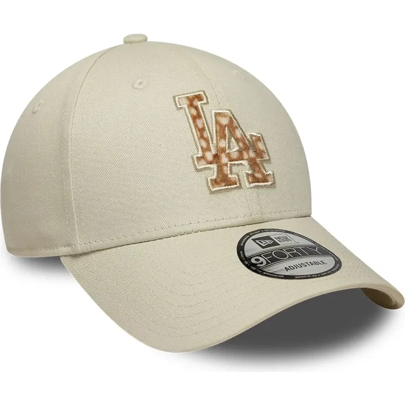 czapki-zakrzywiona-bezowy-tasma-regulowana-9forty-faux-pony-infill-los-angeles-dodgers-mlb-new-era