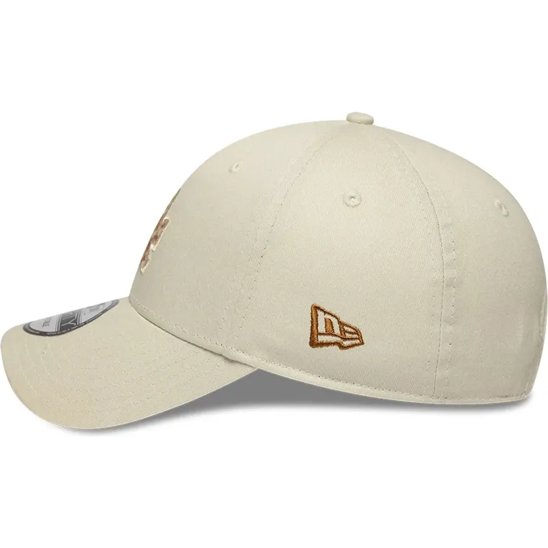 czapki-zakrzywiona-bezowy-tasma-regulowana-9forty-faux-pony-infill-los-angeles-dodgers-mlb-new-era