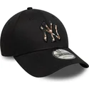 czapki-zakrzywiona-czarny-tasma-regulowana-9forty-faux-pony-infill-new-york-yankees-mlb-new-era