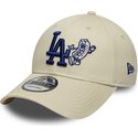 czapki-zakrzywiona-bezowy-tasma-regulowana-9forty-food-icon-los-angeles-dodgers-mlb-new-era