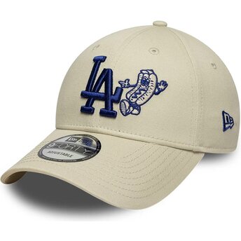 Czapki zakrzywiona beżowy taśma regulowana 9FORTY Food Icon Los Angeles Dodgers MLB New Era