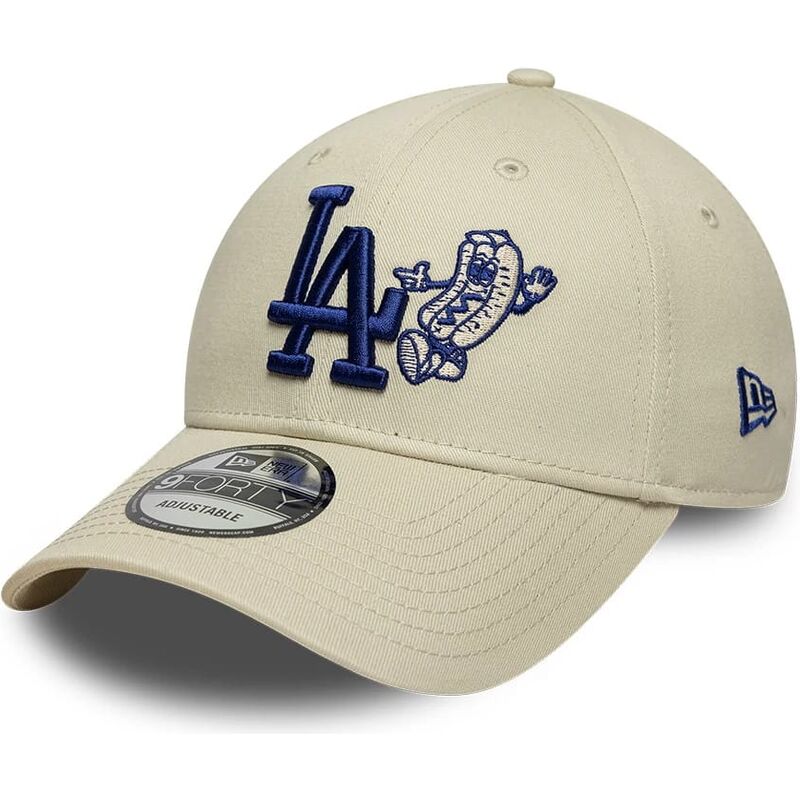 czapki-zakrzywiona-bezowy-tasma-regulowana-9forty-food-icon-los-angeles-dodgers-mlb-new-era