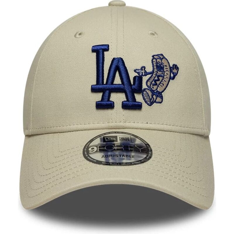 czapki-zakrzywiona-bezowy-tasma-regulowana-9forty-food-icon-los-angeles-dodgers-mlb-new-era