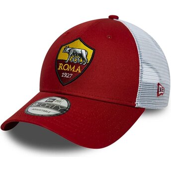 Czapki zakrzywiona czerwony taśma regulowana 9FORTY League Associazione Sportiva Roma Serie A New Era
