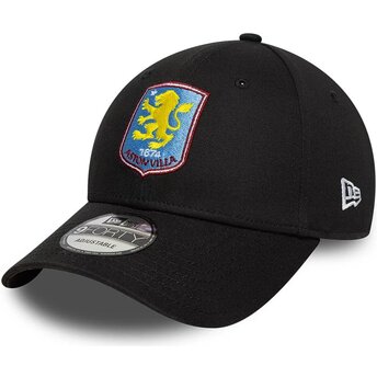 Czapki zakrzywiona czarny taśma regulowana 9FORTY Core Aston Villa Football Club Premier League New Era