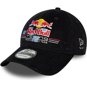 Czapki zakrzywiona czarny taśma regulowana 9FORTY Distressed Cord Red Bull Racing Formula 1 New Era
