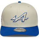 czapki-zakrzywiona-bezowy-snapback-9seventy-stretch-snap-contrast-visor-alpine-f1-team-formula-1-new-era