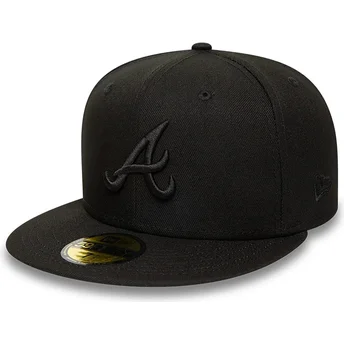 Czapki płaska czarny dopasowany 59FIFTY Atlanta Braves MLB New Era