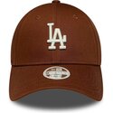 czapki-zakrzywiona-brazowy-tasma-regulowana-9forty-league-essential-midi-los-angeles-dodgers-mlb-new-era