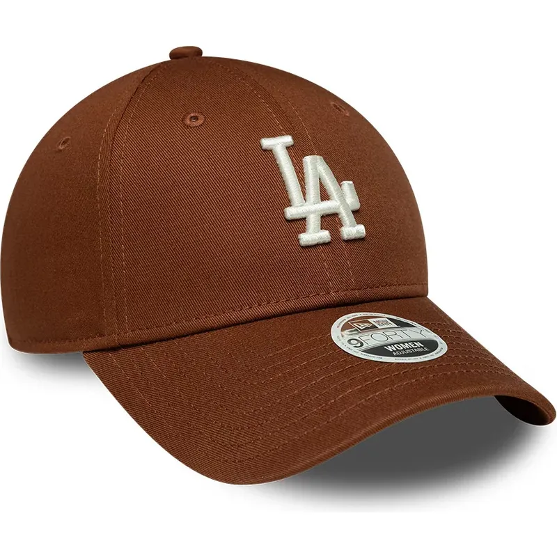 czapki-zakrzywiona-brazowy-tasma-regulowana-9forty-league-essential-midi-los-angeles-dodgers-mlb-new-era