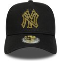 czapki-zakrzywiona-czarny-snapback-dorado-e-frame-metallic-outline-new-york-yankees-mlb-new-era