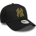 czapki-zakrzywiona-czarny-snapback-dorado-e-frame-metallic-outline-new-york-yankees-mlb-new-era