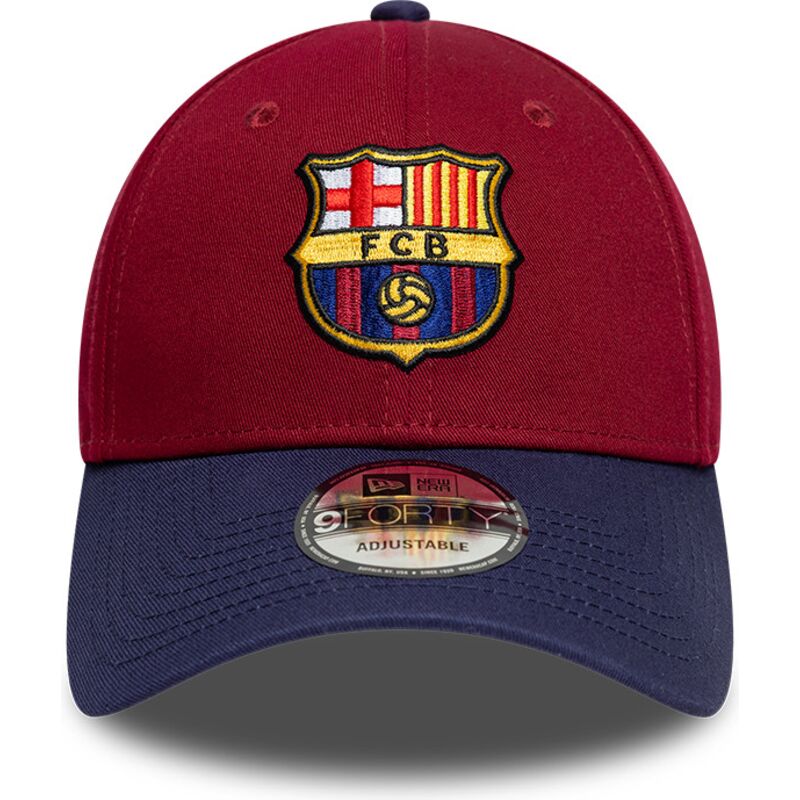 czapki-zakrzywiona-czerwony-tasma-regulowana-9forty-contrast-fc-barcelona-laliga-new-era
