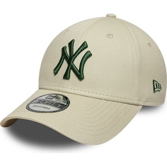Czapki zakrzywiona beżowy taśma regulowana 9FORTY League Essential New York Yankees MLB New Era