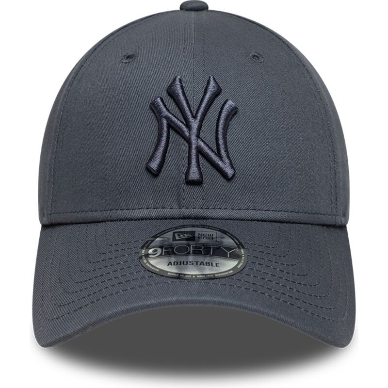 czapki-zakrzywiona-szary-tasma-regulowana-9forty-league-essential-new-york-yankees-mlb-new-era