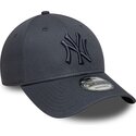 czapki-zakrzywiona-szary-tasma-regulowana-9forty-league-essential-new-york-yankees-mlb-new-era