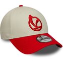 czapki-zakrzywiona-czerwony-tasma-regulowana-9forty-contrast-visor-vespa-piaggio-new-era