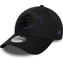 czapki-zakrzywiona-czarny-tasma-regulowana-9forty-outline-los-angeles-lakers-nba-new-era