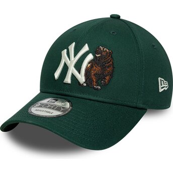 Czapki zakrzywiona zielony taśma regulowana 9FORTY Outdoor Icon New York Yankees MLB New Era