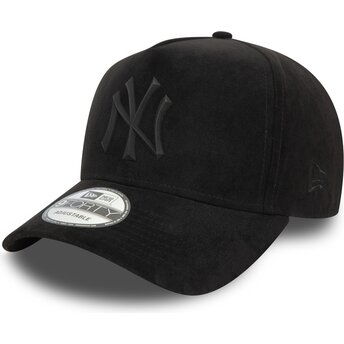 Czapki zakrzywiona czarny snapback E Frame Faux Suede New York Yankees MLB New Era