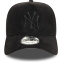 czapki-zakrzywiona-czarny-snapback-e-frame-faux-suede-new-york-yankees-mlb-new-era