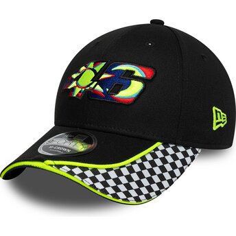 Czapki zakrzywiona czarny taśma regulowana 9FORTY M-Crown Check Valentino Rossi VR46 MotoGP New Era