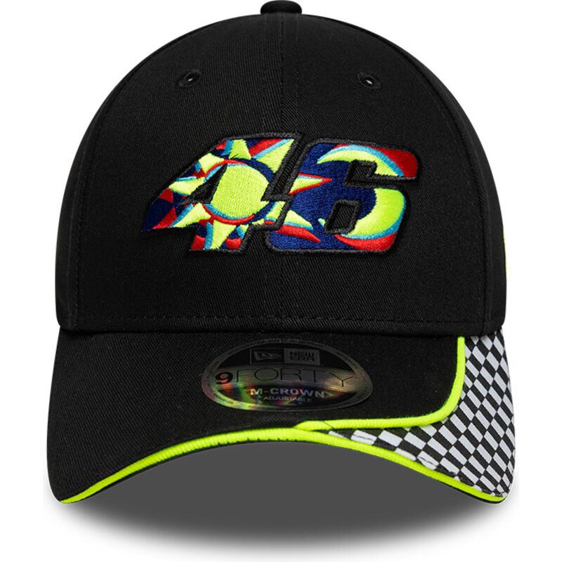 czapki-zakrzywiona-czarny-tasma-regulowana-9forty-m-crown-check-valentino-rossi-vr46-motogp-new-era czapki-zakrzywiona-czarny-tasma-regulowana-9forty-m-crown-check-valentino-rossi-vr46-motogp-new-era