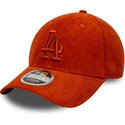 czapki-zakrzywiona-pomaranczowy-tasma-regulowana-9forty-m-crown-cord-los-angeles-dodgers-mlb-new-era