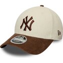 czapki-zakrzywiona-brazowy-tasma-regulowana-9forty-m-crown-cord-new-york-yankees-mlb-new-era