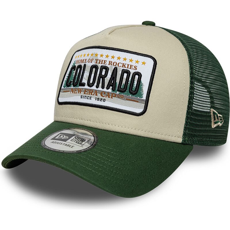 czapki-zakrzywiona-zielony-snapback-a-frame-license-plate-colorado-new-era