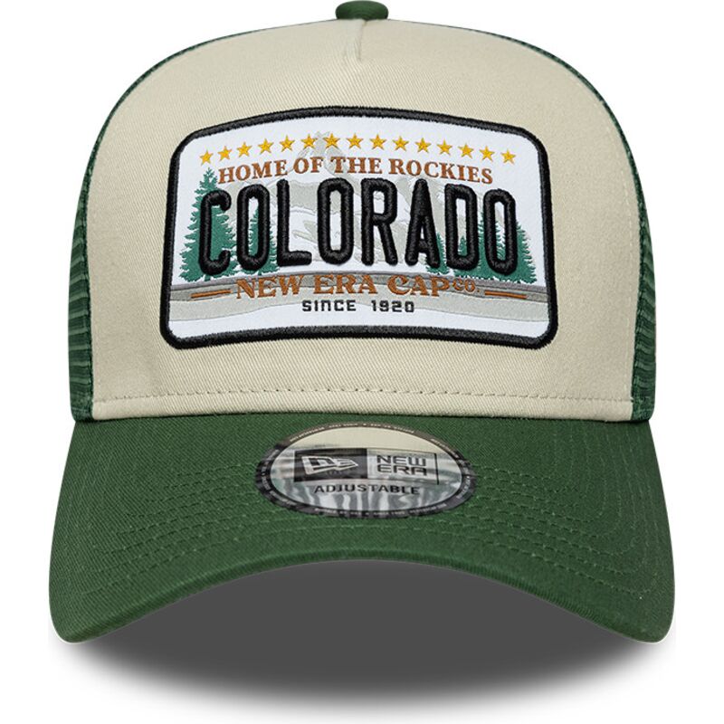 czapki-zakrzywiona-zielony-snapback-a-frame-license-plate-colorado-new-era