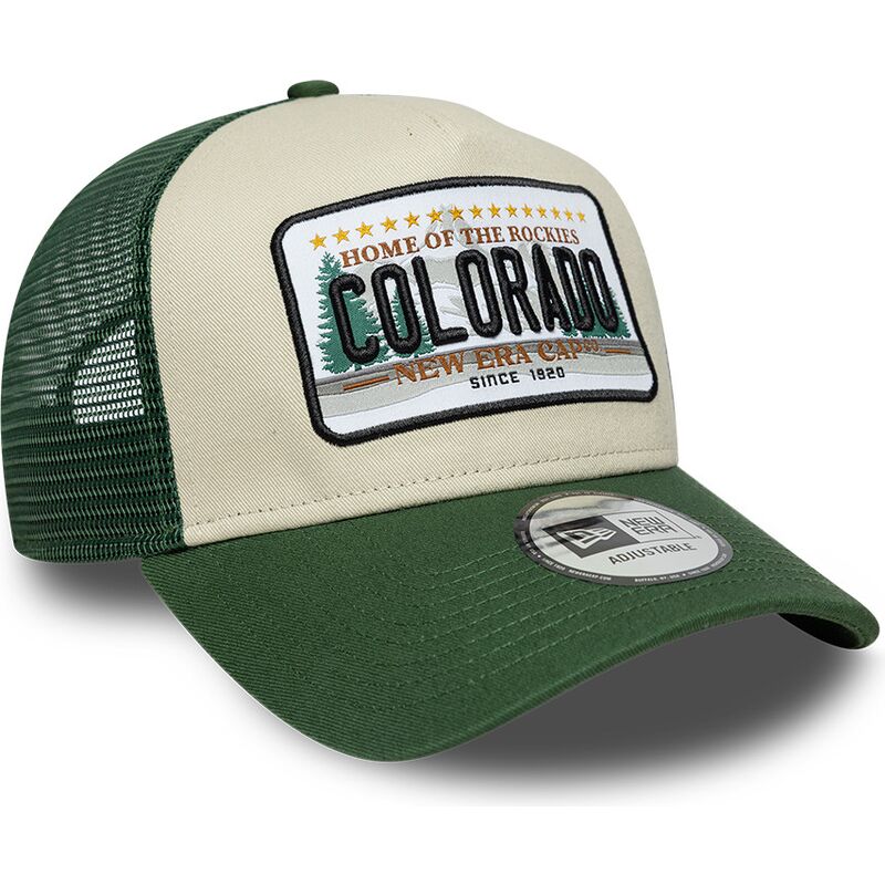 czapki-zakrzywiona-zielony-snapback-a-frame-license-plate-colorado-new-era