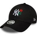 czapki-zakrzywiona-czarny-tasma-regulowana-9forty-flower-icon-new-york-yankees-mlb-new-era