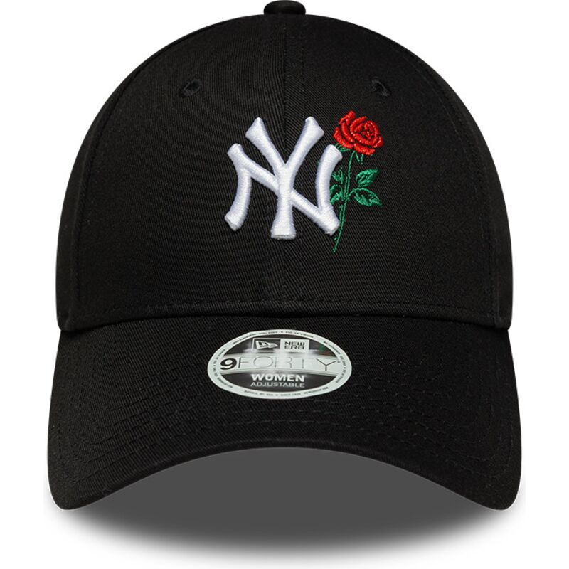 czapki-zakrzywiona-czarny-tasma-regulowana-9forty-flower-icon-new-york-yankees-mlb-new-era