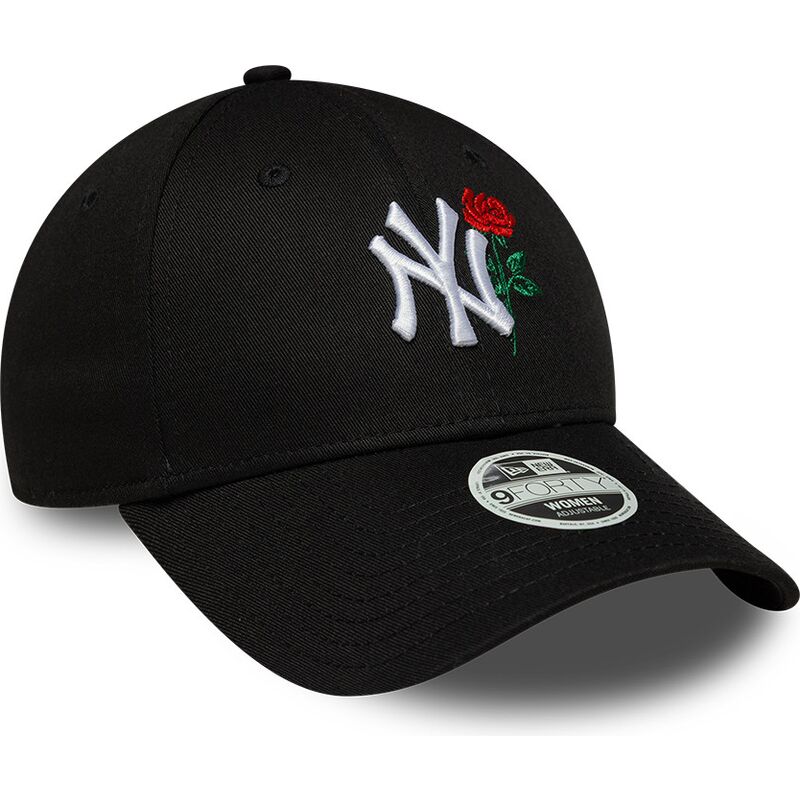 czapki-zakrzywiona-czarny-tasma-regulowana-9forty-flower-icon-new-york-yankees-mlb-new-era