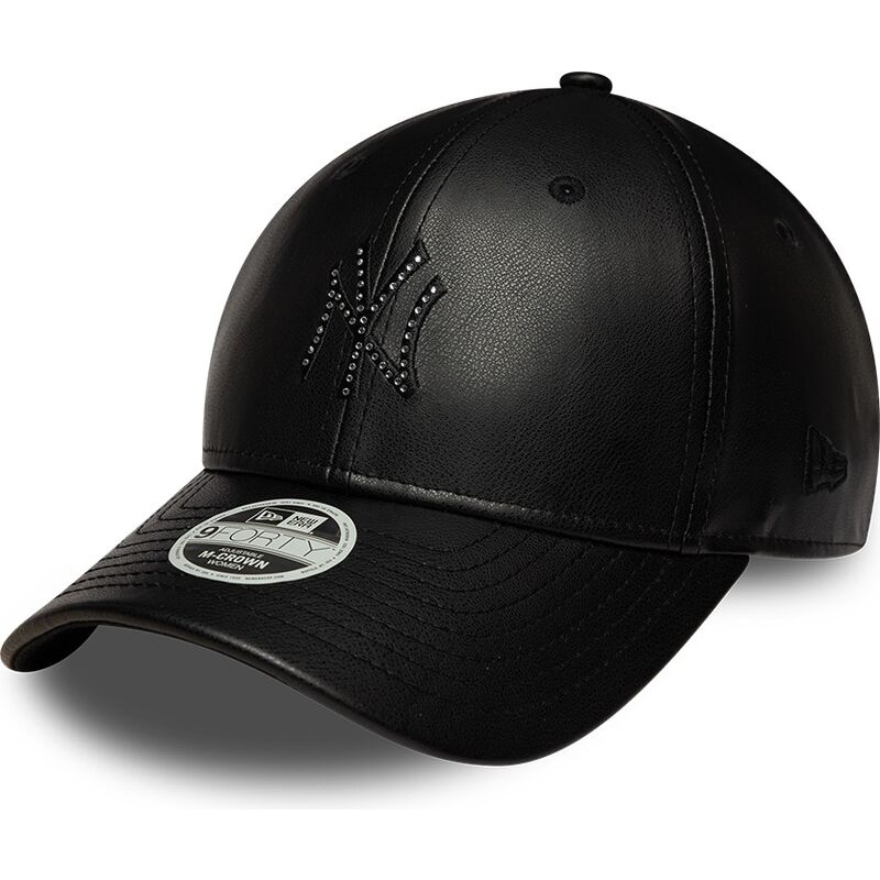 czapki-zakrzywiona-czarny-snapback-9forty-m-crown-pu-diamante-new-york-yankees-mlb-new-era